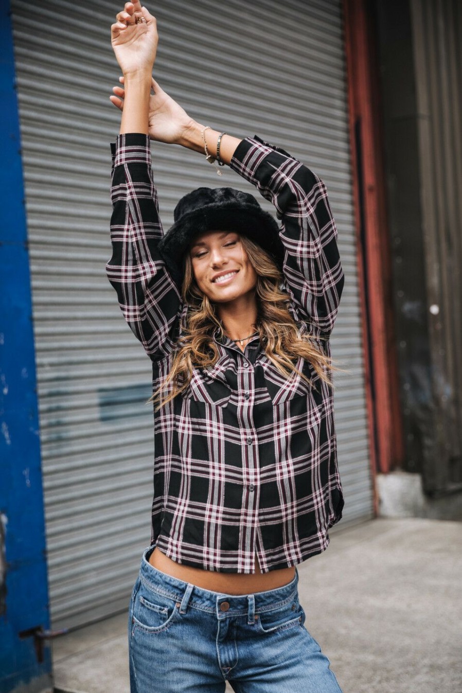 Damen Freeman T. Porter Tops & Hemden | Tickya Plaid Black